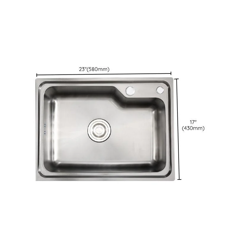 Contemporary Style Kitchen Sink Dirt Resistant Drop-In Kitchen Sink with Drain Assembly -Bathlova