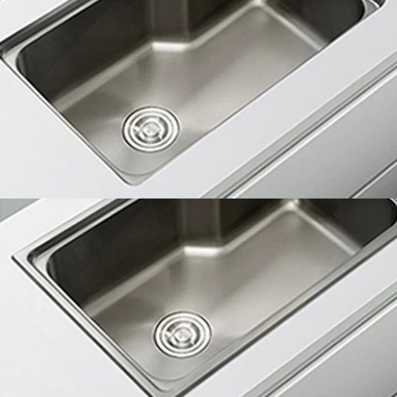 Contemporary Style Kitchen Sink Dirt Resistant Drop-In Kitchen Sink with Drain Assembly -Bathlova