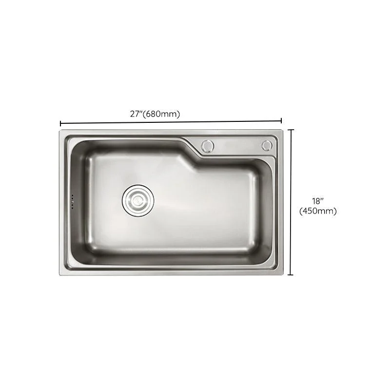 Contemporary Style Kitchen Sink Dirt Resistant Drop-In Kitchen Sink with Drain Assembly -Bathlova