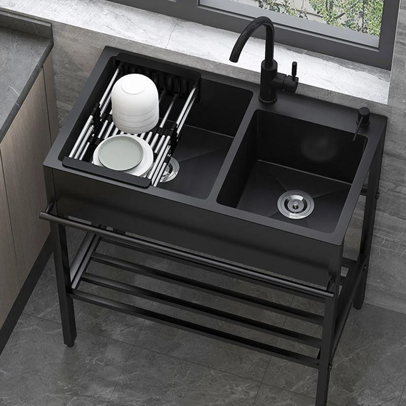 Contemporary Style Kitchen Sink Drop-In Noise-cancelling Design Kitchen Sink with Frame -Bathlova