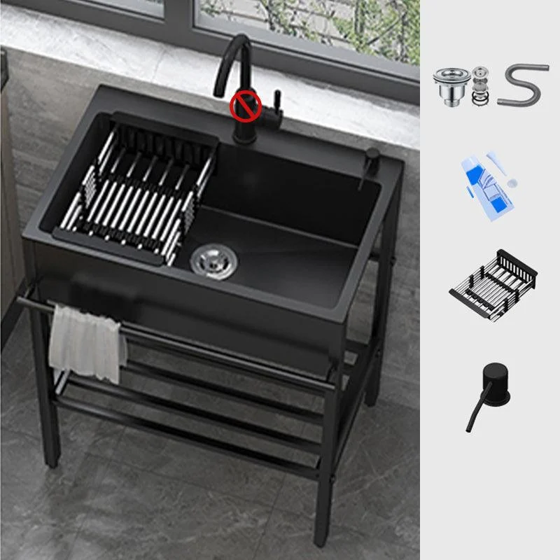 Contemporary Style Kitchen Sink Drop-In Noise-cancelling Design Kitchen Sink with Frame -Bathlova