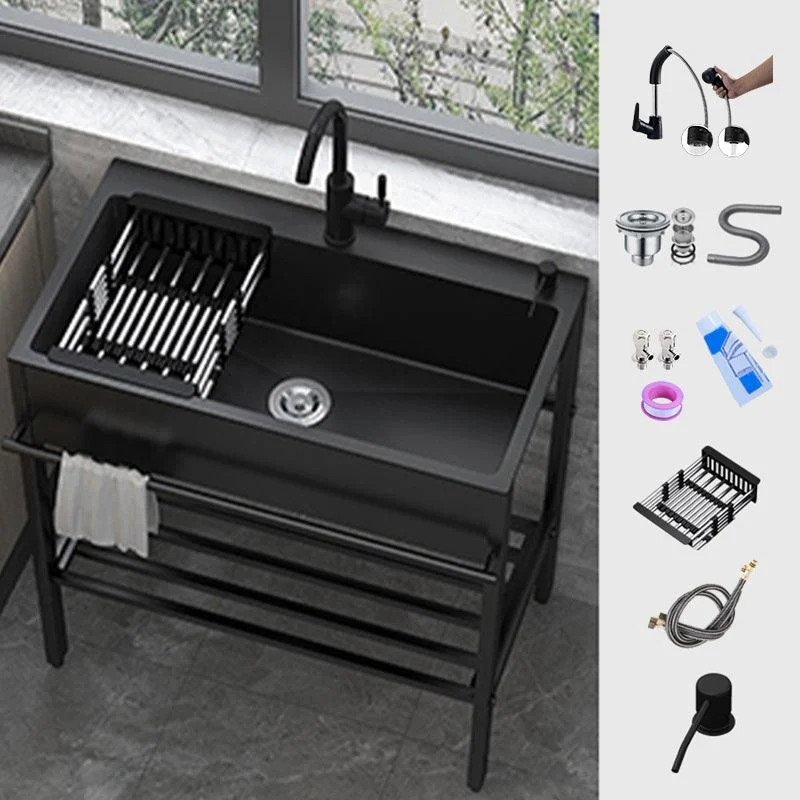 Contemporary Style Kitchen Sink Drop-In Noise-cancelling Design Kitchen Sink with Frame -Bathlova