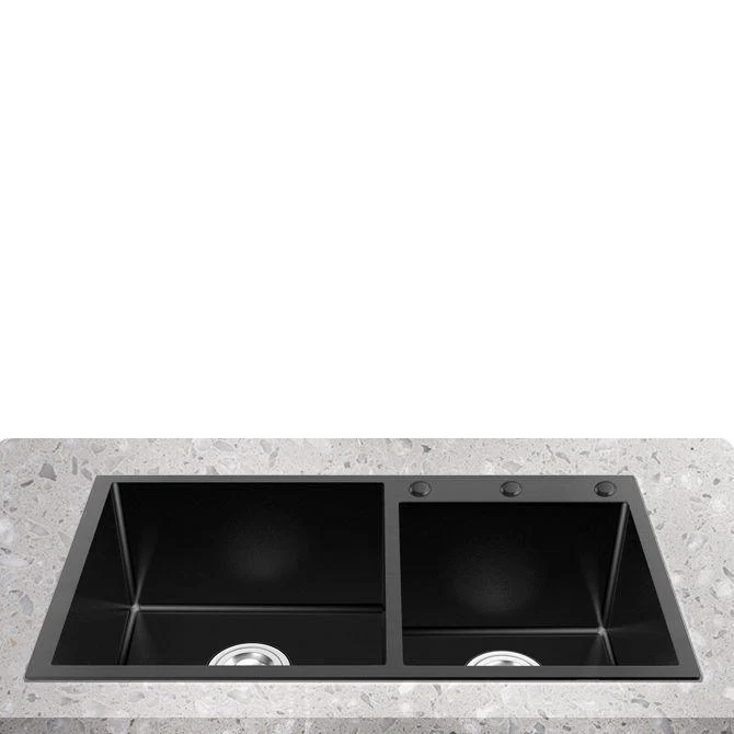 Contemporary Style Kitchen Sink Drop-In Stainless Steel Double Kitchen Sink -Bathlova