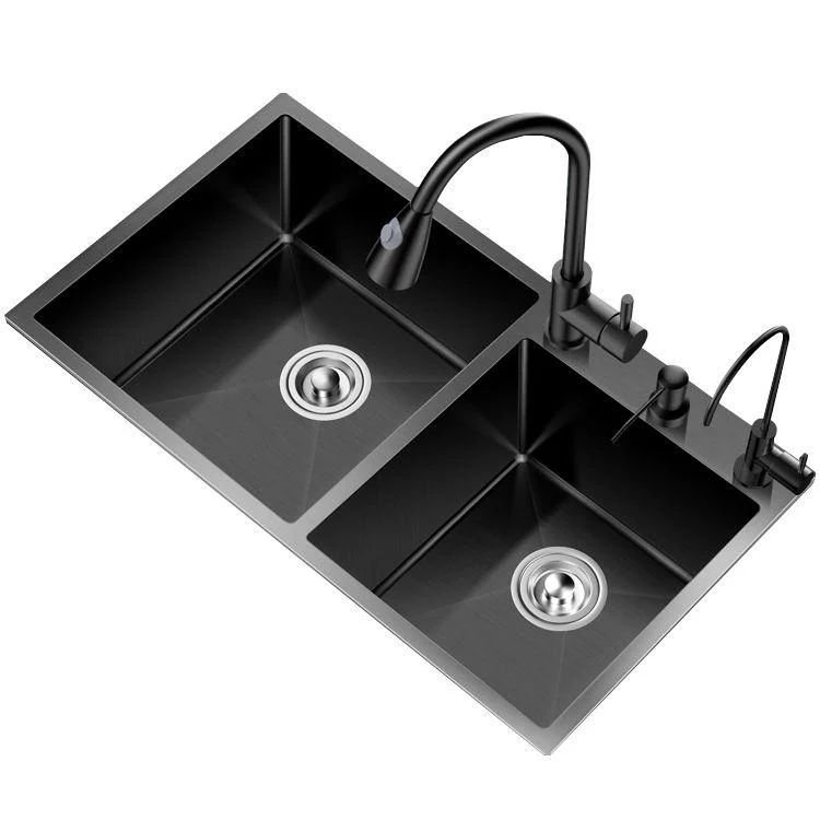 Contemporary Style Kitchen Sink Drop-In Stainless Steel Double Kitchen Sink -Bathlova