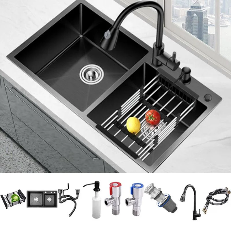 Contemporary Style Kitchen Sink Drop-In Stainless Steel Double Kitchen Sink -Bathlova