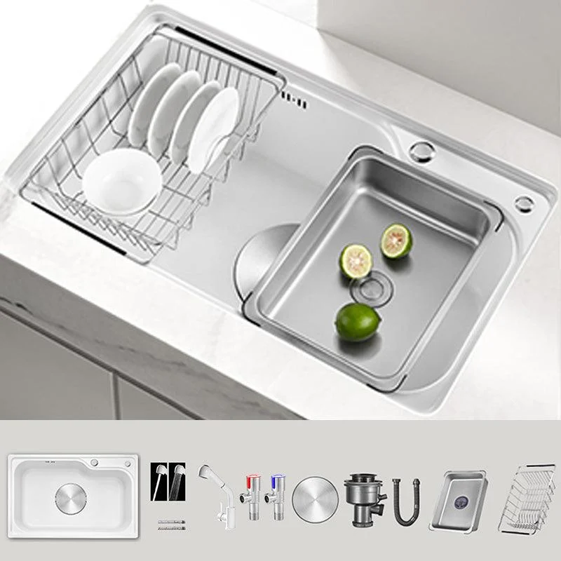 Contemporary Style Kitchen Sink Kitchen Sink with Basket Strainer -Bathlova