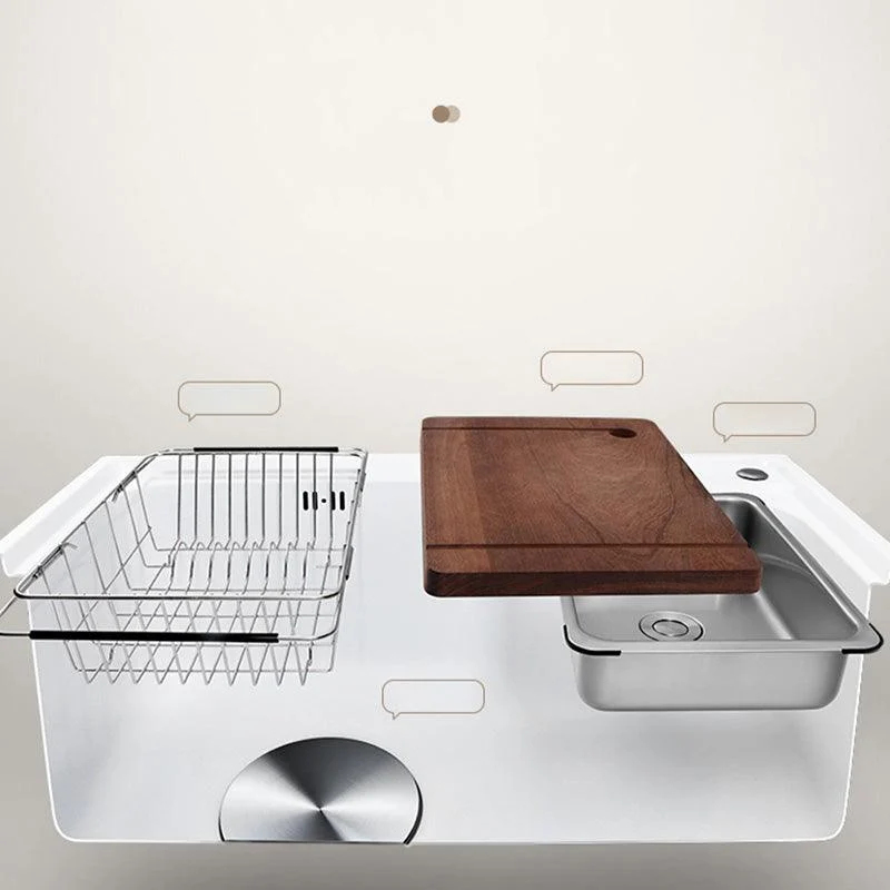 Contemporary Style Kitchen Sink Kitchen Sink with Basket Strainer -Bathlova