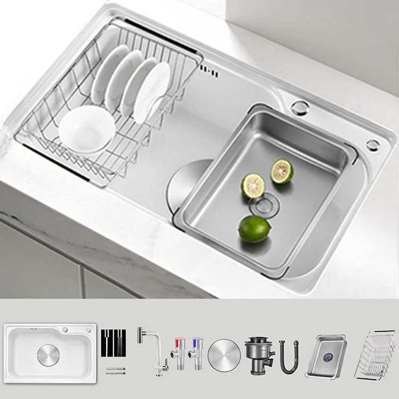 Contemporary Style Kitchen Sink Kitchen Sink with Basket Strainer -Bathlova