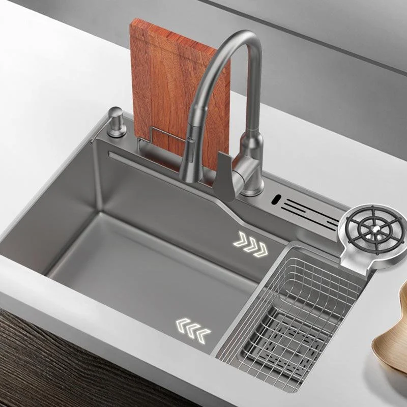 Contemporary Style Kitchen Sink Kitchen Sink with Soap Dispenser -Bathlova