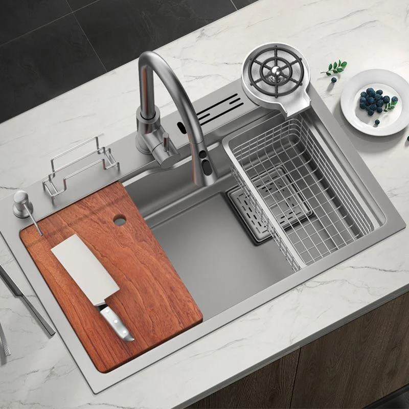 Contemporary Style Kitchen Sink Kitchen Sink with Soap Dispenser -Bathlova