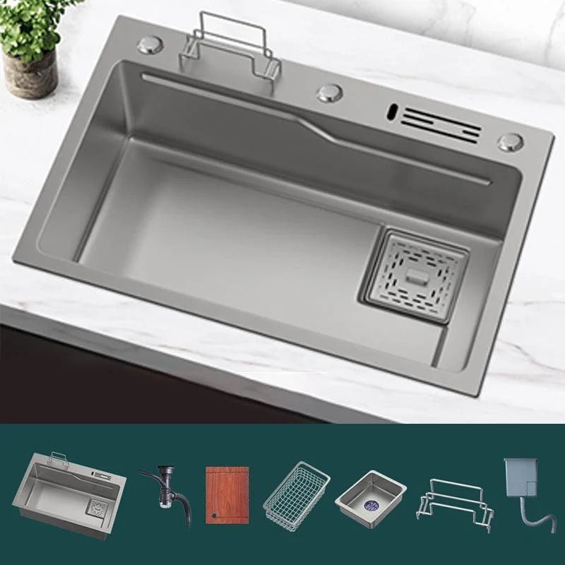 Contemporary Style Kitchen Sink Kitchen Sink with Soap Dispenser -Bathlova