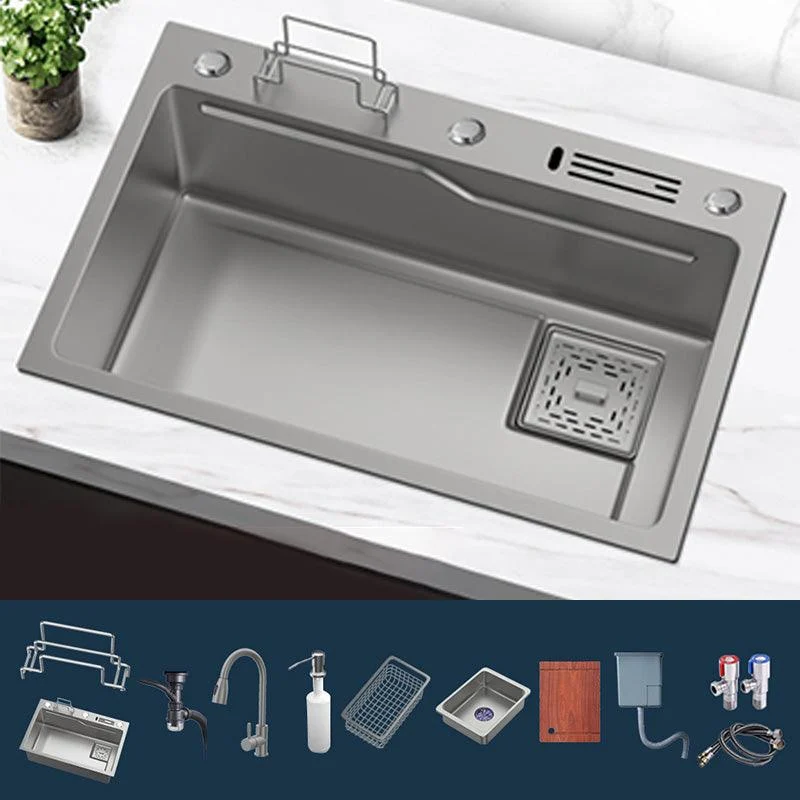 Contemporary Style Kitchen Sink Kitchen Sink with Soap Dispenser -Bathlova