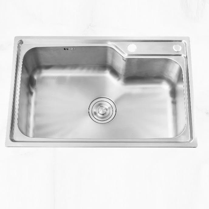 Contemporary Style Kitchen Sink Noise-cancelling Design Drop-In Kitchen Sink -Bathlova