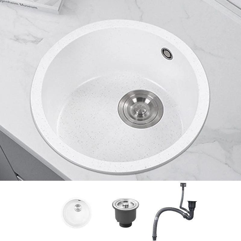 Contemporary Style Kitchen Sink Overflow Hole Design Drop-In Quartz Kitchen Sink -Bathlova