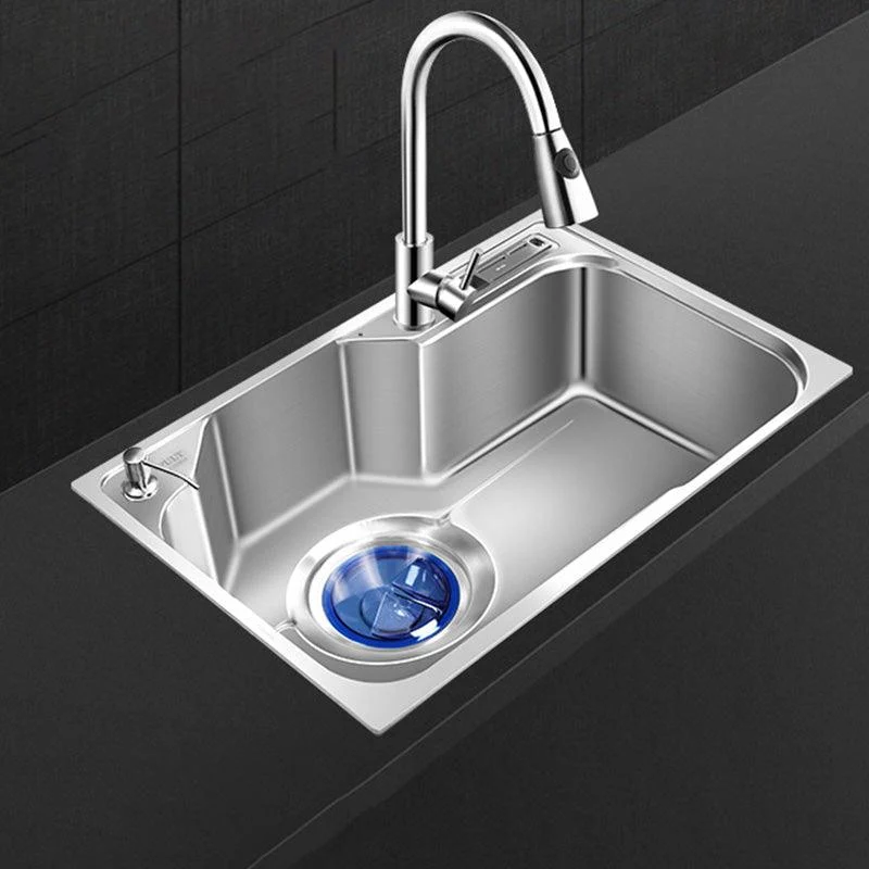 Contemporary Style Kitchen Sink Pure Color Stainless Steel 2 Holes Drop-In Kitchen Sink -Bathlova