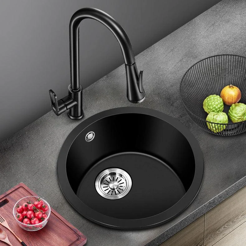 Contemporary Style Kitchen Sink Quartz Single Bowl Kitchen Sink -Bathlova