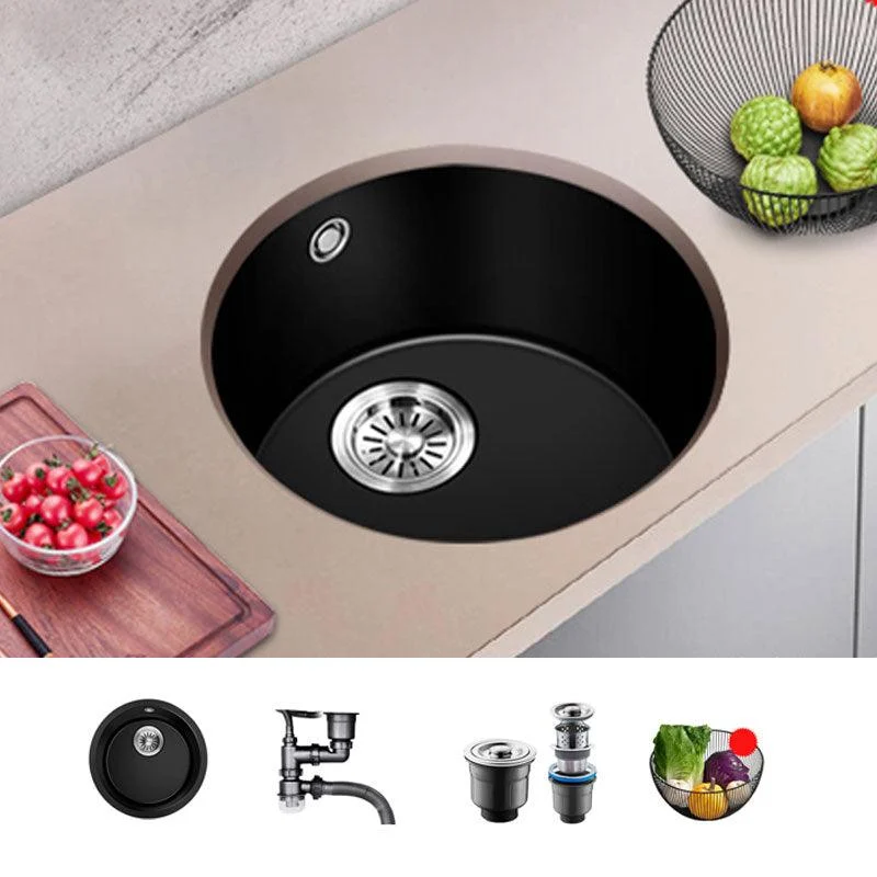 Contemporary Style Kitchen Sink Quartz Single Bowl Kitchen Sink -Bathlova