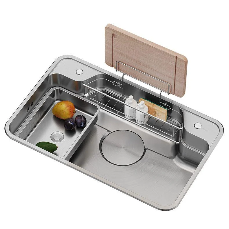 Contemporary Style Kitchen Sink Rectangle Shape Kitchen Sink with Single Bowl -Bathlova