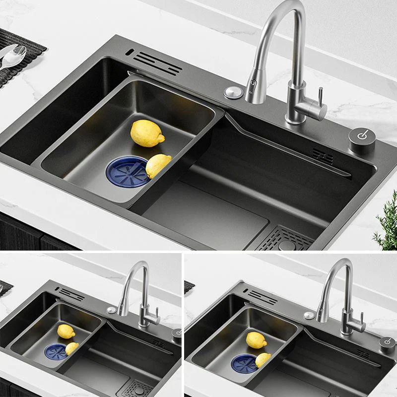 Contemporary Style Kitchen Sink Set Stainless Steel Corrosion Resistant Kitchen Sink Set -Bathlova