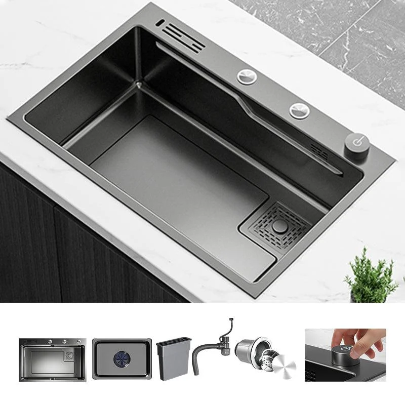 Contemporary Style Kitchen Sink Set Stainless Steel Corrosion Resistant Kitchen Sink Set -Bathlova