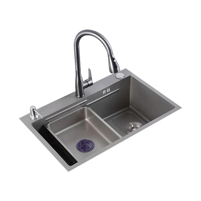 Contemporary Style Kitchen Sink Single Bowl Kitchen Sink with Rectangle Shape -Bathlova