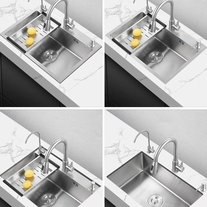 Contemporary Style Kitchen Sink Soundproof Detail Kitchen Sink with Overflow Hole -Bathlova