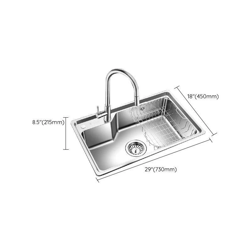 Contemporary Style Kitchen Sink Stainless Steel 2 Holes Drop-In Kitchen Sink -Bathlova