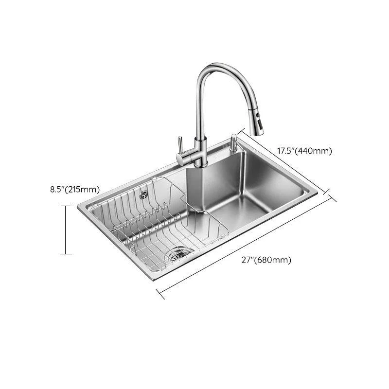 Contemporary Style Kitchen Sink Stainless Steel 2 Holes Drop-In Kitchen Sink -Bathlova