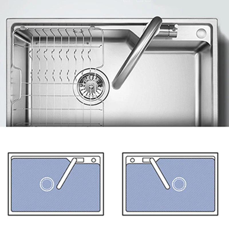 Contemporary Style Kitchen Sink Stainless Steel 2 Holes Drop-In Kitchen Sink -Bathlova