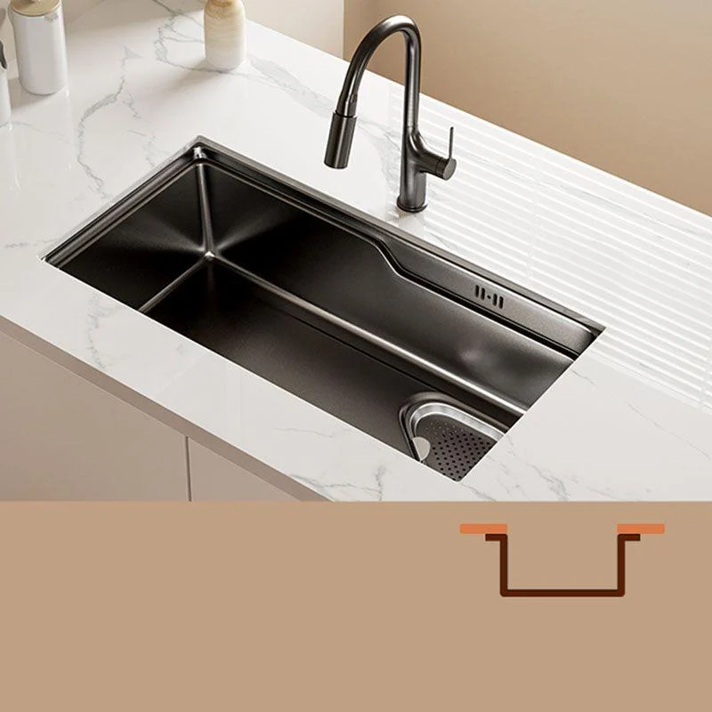 Contemporary Style Kitchen Sink Stainless Steel 3 Holes Drop-In Kitchen Sink -Bathlova