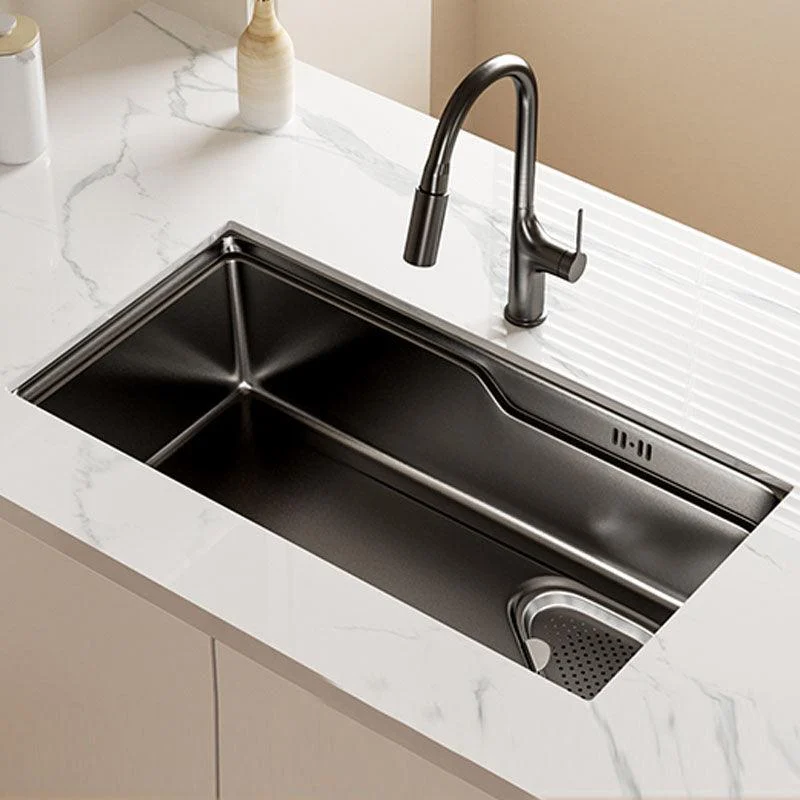 Contemporary Style Kitchen Sink Stainless Steel 3 Holes Drop-In Kitchen Sink -Bathlova