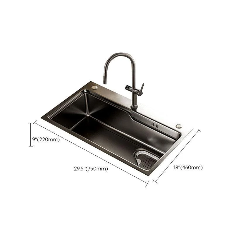 Contemporary Style Kitchen Sink Stainless Steel 3 Holes Drop-In Kitchen Sink -Bathlova