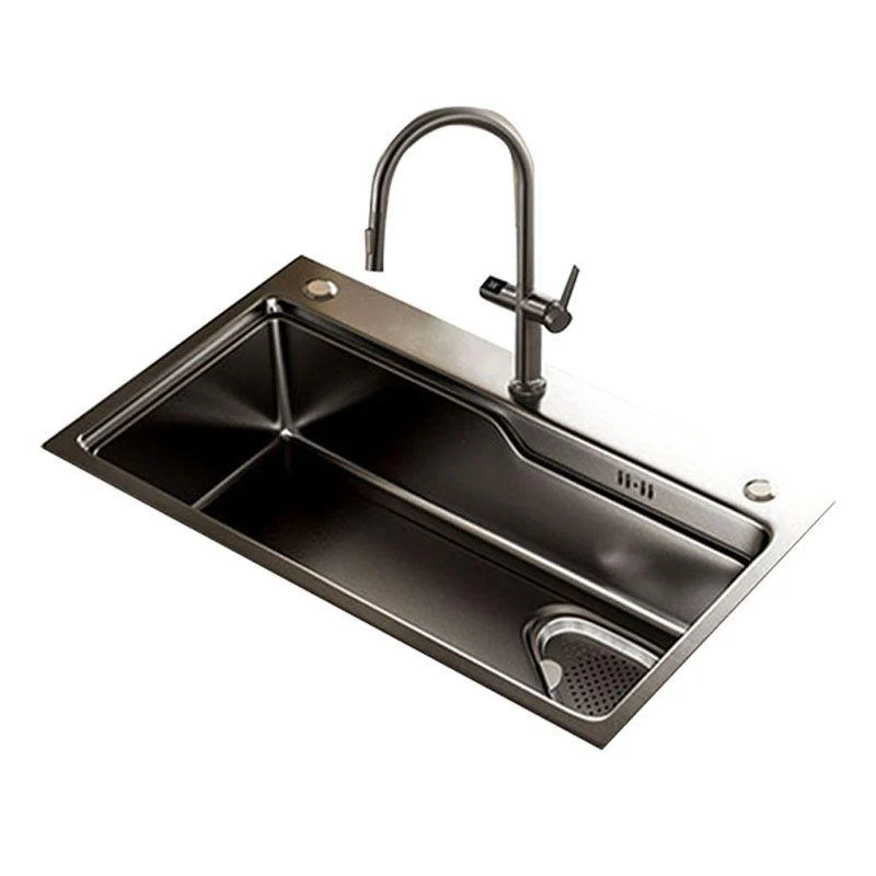 Contemporary Style Kitchen Sink Stainless Steel 3 Holes Drop-In Kitchen Sink -Bathlova