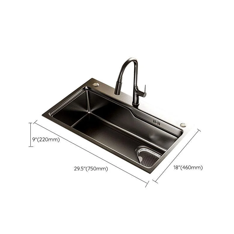 Contemporary Style Kitchen Sink Stainless Steel 3 Holes Drop-In Kitchen Sink -Bathlova