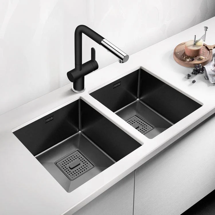 Contemporary Style Kitchen Sink Stainless Steel Overflow Hole Design Kitchen Sink -Bathlova