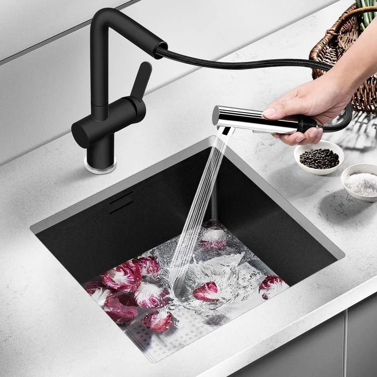 Contemporary Style Kitchen Sink Stainless Steel Overflow Hole Design Kitchen Sink -Bathlova