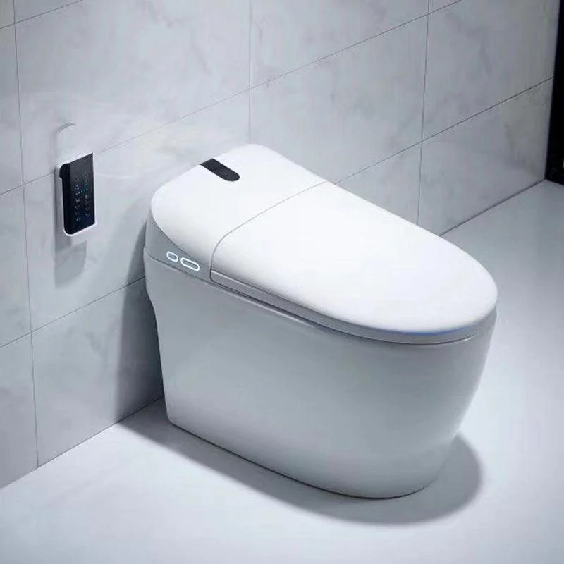 Electronic Toilet Elongated Floor Standing Bidet with Warm Air Dryer -Bathlova