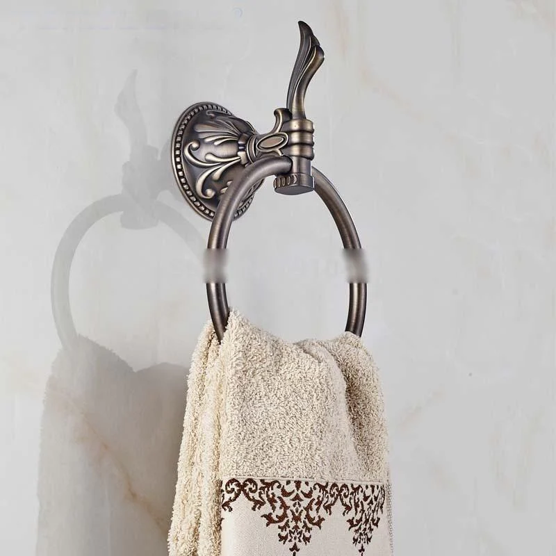 Elegant Antique Bronze Bathroom Towel Holder Ring -Bathlova