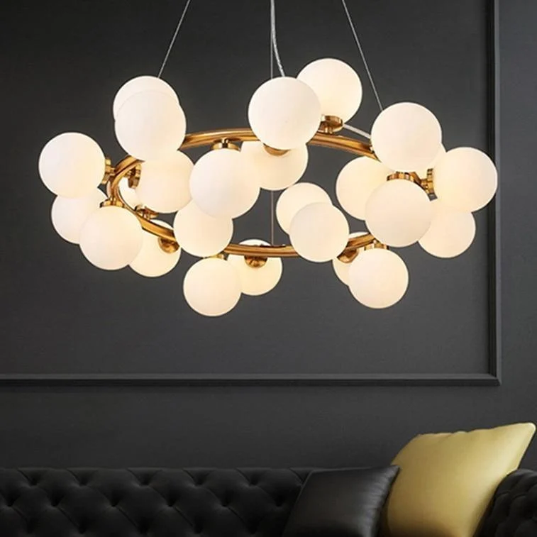 Elena - Modern Glass Globe Chandelier -Bathlova