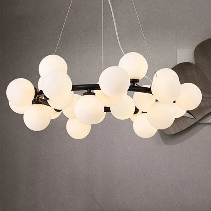 Elena - Modern Glass Globe Chandelier -Bathlova