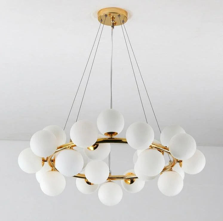 Elena - Modern Glass Globe Chandelier -Bathlova