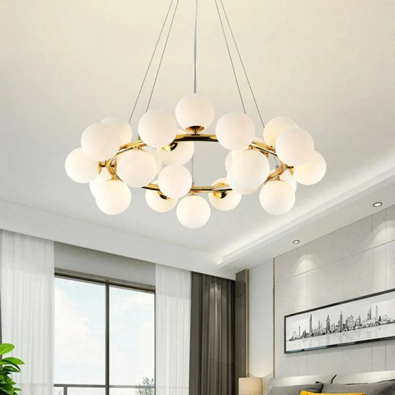 Elena - Modern Glass Globe Chandelier -Bathlova