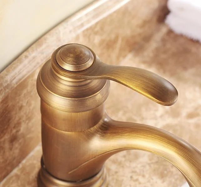 Elijah - Rustic Brass Bathroom Tap -Bathlova