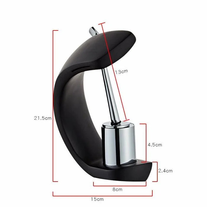 Ellie - Modern Curved Waterfall Tap -Bathlova