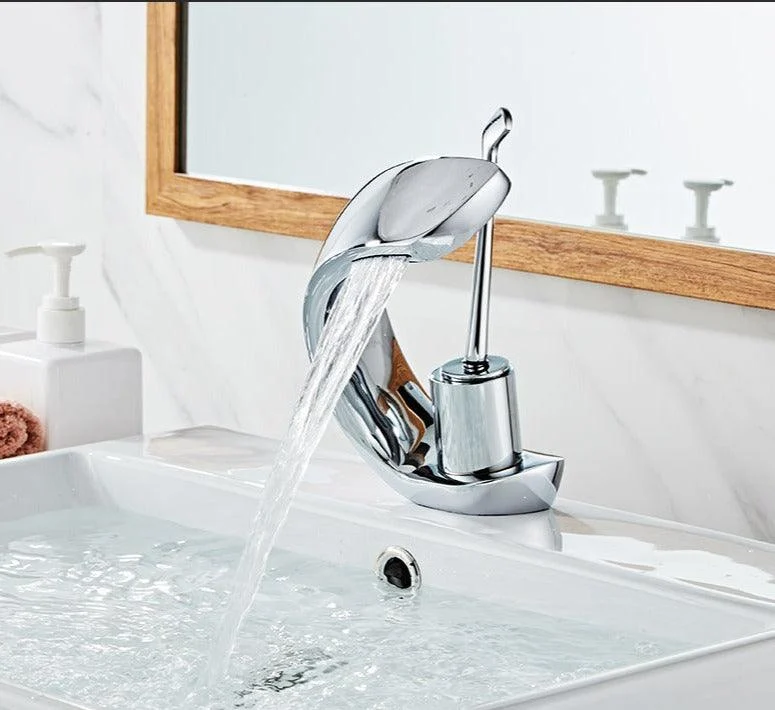 Ellie - Modern Curved Waterfall Tap -Bathlova