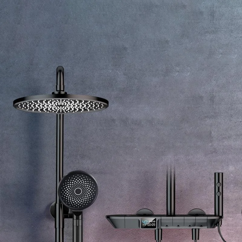 Ellipse Shower Set Intelligent Digital Display Thermostatic Shower Diamond Button -Bathlova