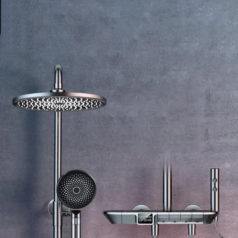 Ellipse Shower Set Intelligent Digital Display Thermostatic Shower Diamond Button -Bathlova