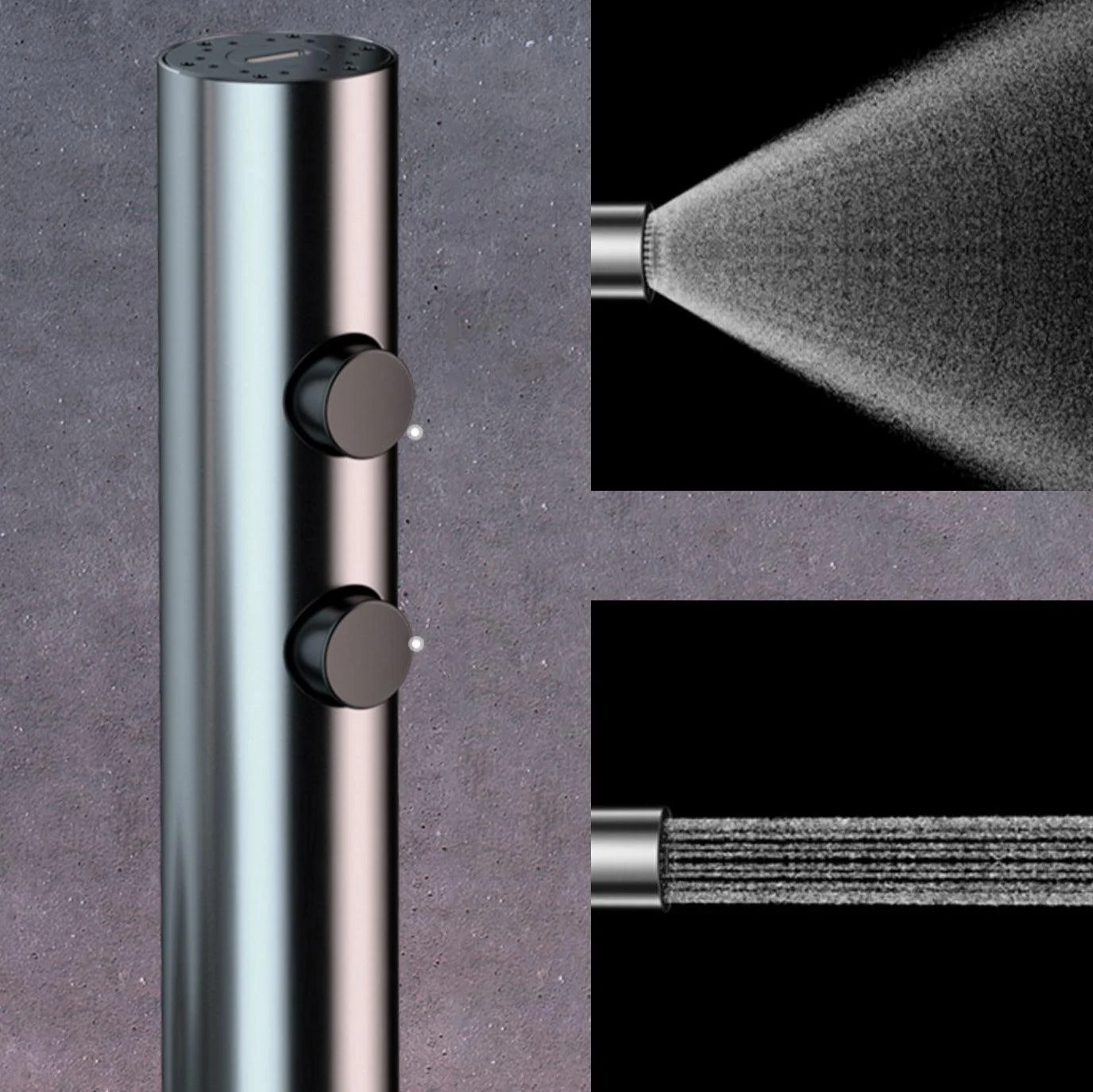 Ellipse Shower Set Intelligent Digital Display Thermostatic Shower Diamond Button -Bathlova