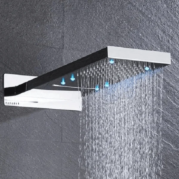 Elora - Rainfall LED Shower Head -Bathlova