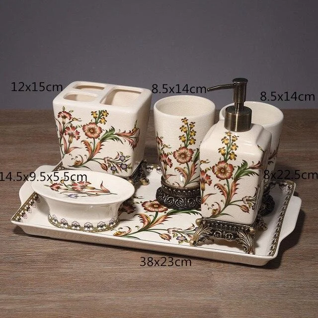 European-style Bathroom Accessories Set Holder Household Set -Bathlova